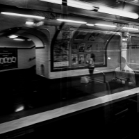 Desde dentro del metro de París,fotografía en movimiento
