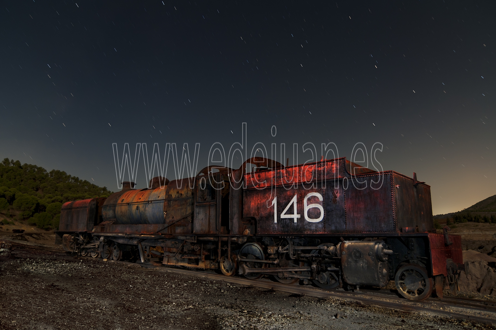 Locomotora 146 II del material ferroviario de las minas de Riotinto.