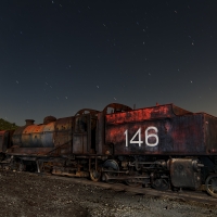Locomotora 146 II del material ferroviario de las minas de Riotinto.