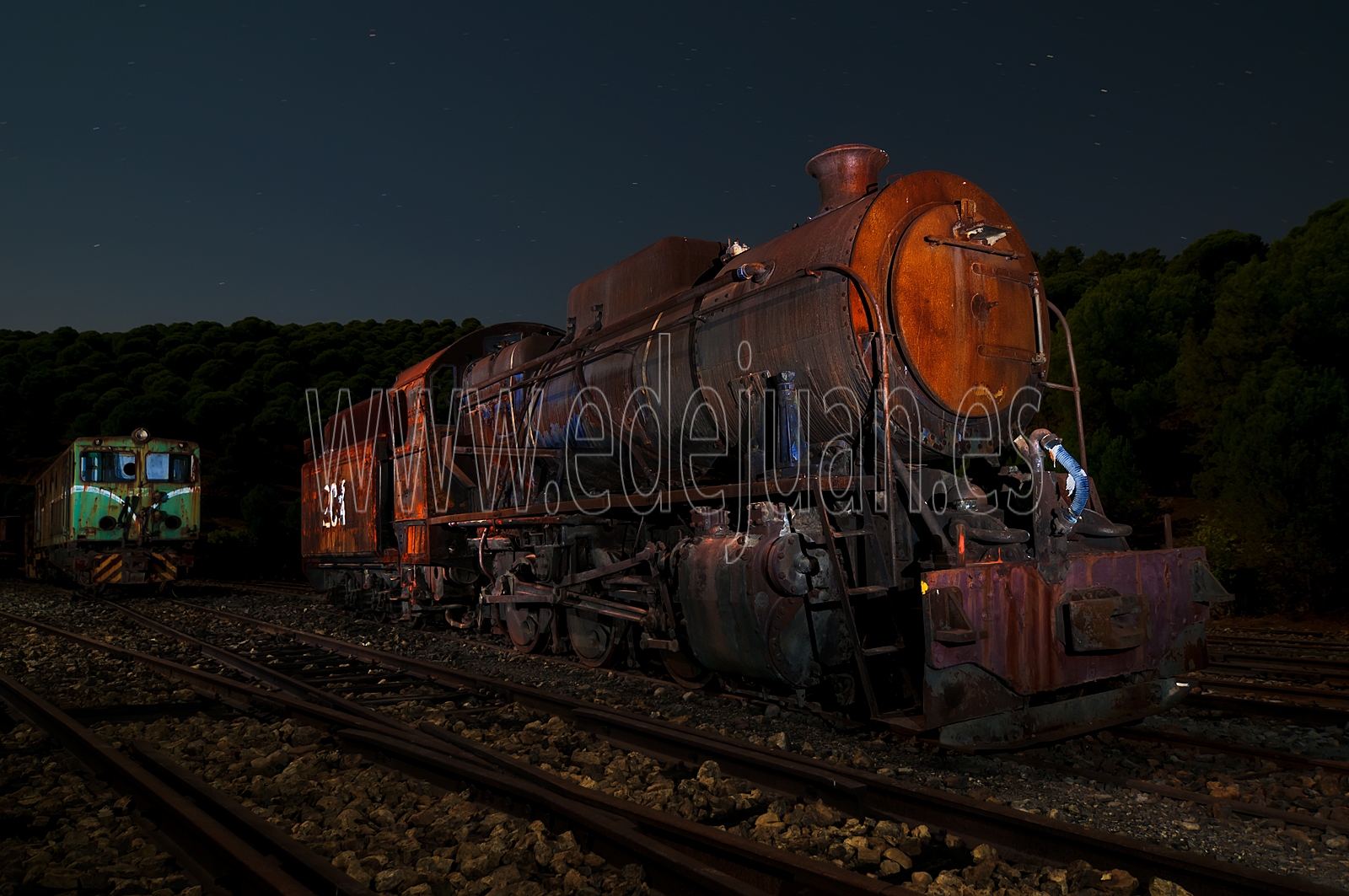 Locomotora 201 del material ferroviario de las minas de Riotinto.