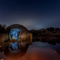 La Naya, fotografía nocturna en Minas de Riotinto,
Comarca minera en Huelva. Esta mina vuelve a estar en producción desde abril de 2015